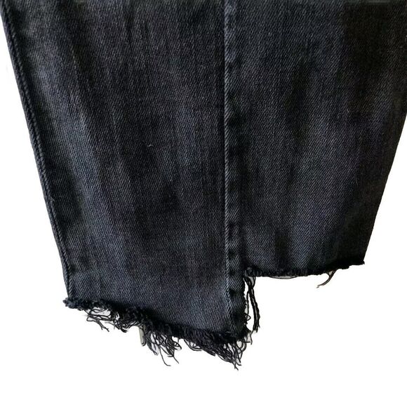 Zara Black Jeans Exposed Zip Patch Work Size USA 4, EUR 36,  MEX 26 - Picture 4 of 8